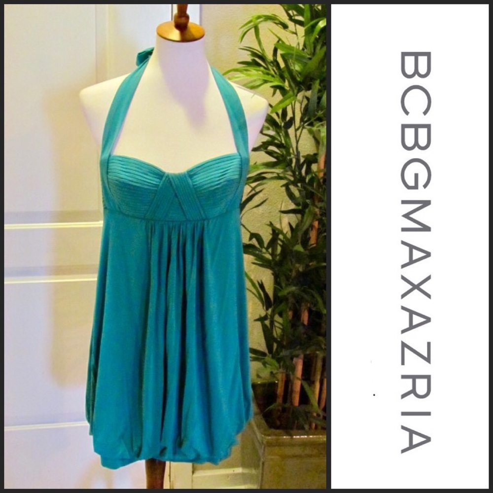 BCBG Maxazria Halter Dress Sz M Beautiful Color!